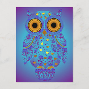 H00t Owl Blues Postcard