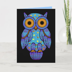 H00t Owl Midnight Madness Blank Card
