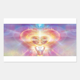 H120-Heart on Fire Rectangular Sticker