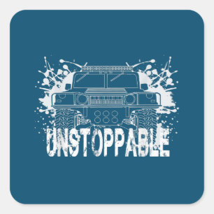 H1 Hummer Unstoppable  Square Sticker