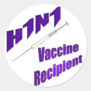 H1N1 Vaccine Recipient Sticker