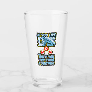 H20 funny chemistry glass