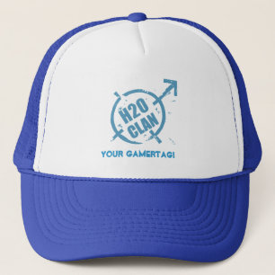 H20 Hat- Blue logo Trucker Hat
