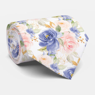H2 Flowers Mediterranean Blue Blush Pink Roses   Tie