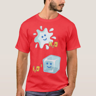 H2O and H2O CUBE chemistry pun TShirt