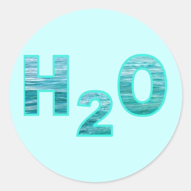 H2O CLASSIC ROUND STICKER (Front)