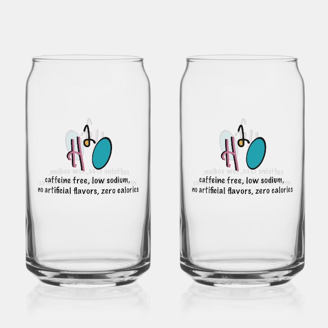 H2O Zero Calories Glass (Front)