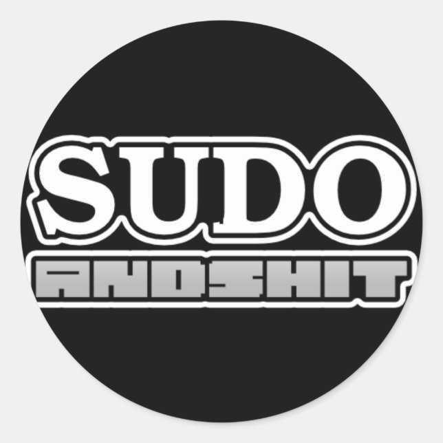 H4cked sudo sticker (Front)