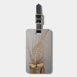 H.A.S. Arts luggage tag; image cholla,gem,feather Tag