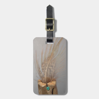 H.A.S. Arts luggage tag; image cholla,gem,feather Tag