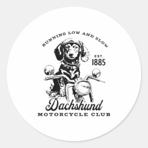 H&h New Life Clothing Uni-adults Dachshund Mot Classic Round Sticker