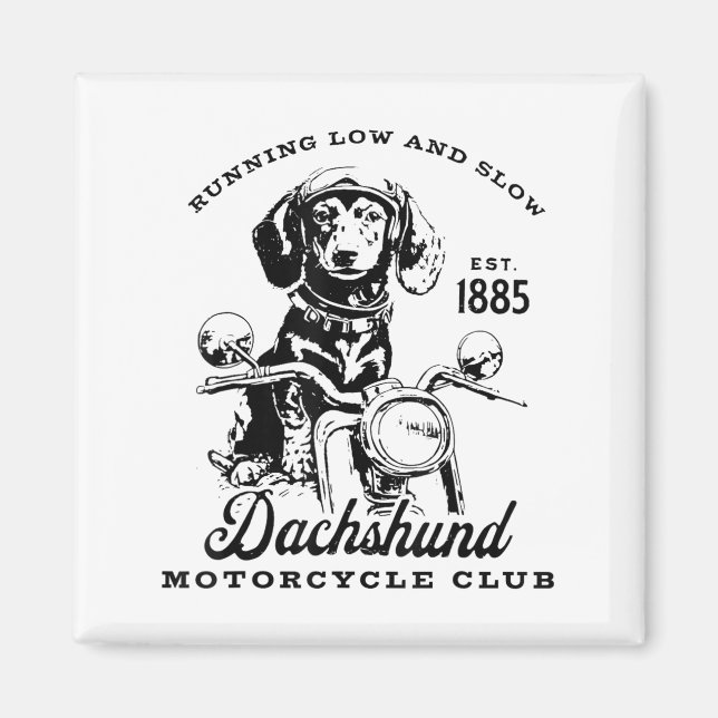 H&amp;h New Life Clothing Uni-adults Dachshund Mot Magnet (Front)