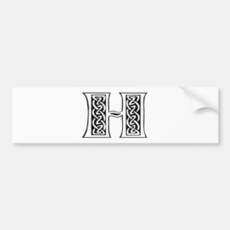 H BUMPER STICKER