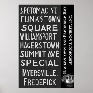 H&F Railway Roll Sign Destination Poster