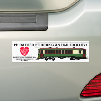 H&F Trolley H&FRHS bumper sticker