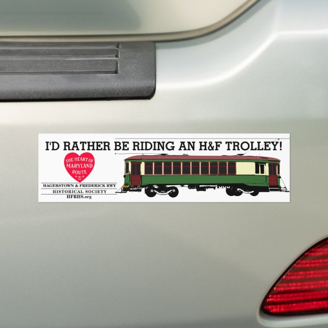 H&F Trolley H&FRHS bumper sticker (On Car)