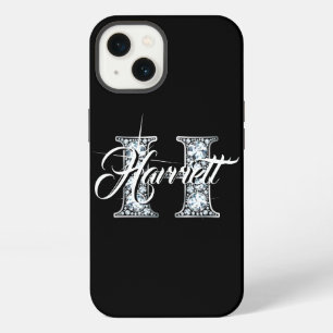 H Faux Diamond Bling Monogram iPhone 13 Case