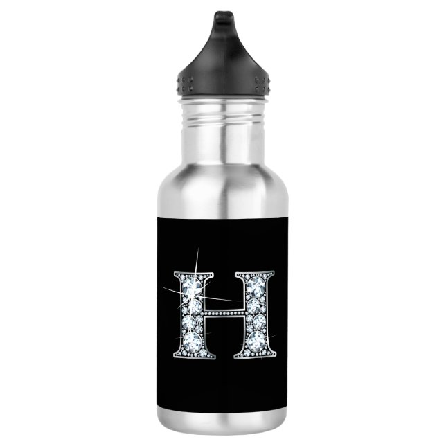 H Faux-"Diamond" Monogram 532 Ml Water Bottle (Right)