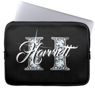 H Faux Diamond Monogram Laptop Sleeve