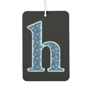 H floral flower blossoms vines petals plant bloom car air freshener