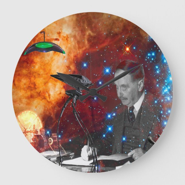 H.G.Wells Science-Fiction Large Clock (Front)