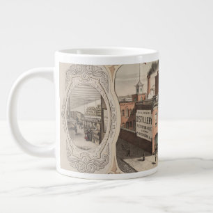 H.& H. Reiners Distillery Building In Brooklyn, Ny Large Coffee Mug