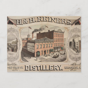 H.& H. Reiners Distillery Building In Brooklyn, Ny Postcard