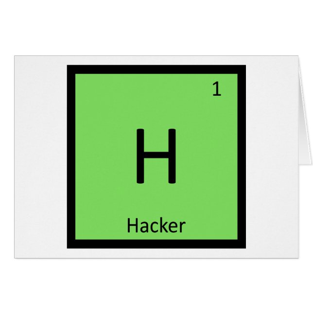 H - Hacker Computer Chemistry Periodic Table (Front Horizontal)
