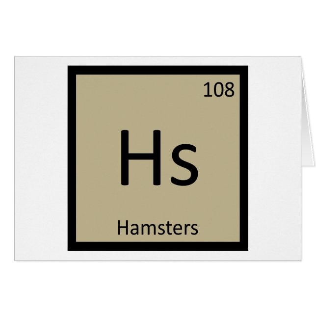 H - Hamsters Chemistry Periodic Table Element (Front Horizontal)