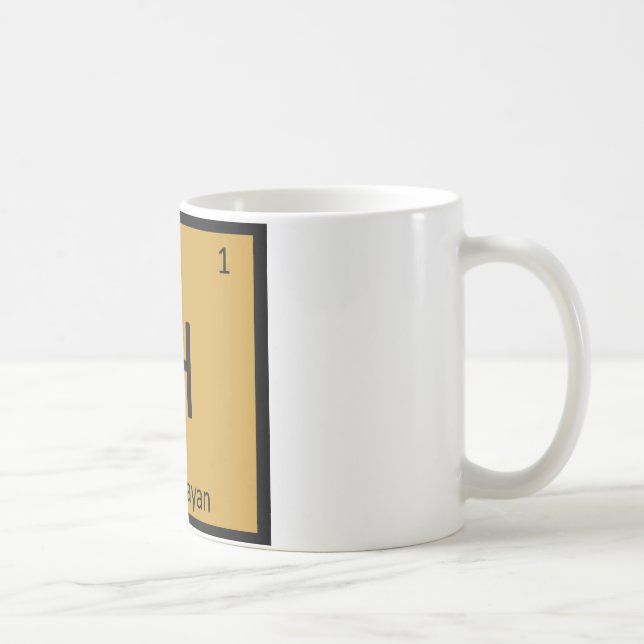 H - Himalayan Cat Chemistry Periodic Table Element Coffee Mug (Right)