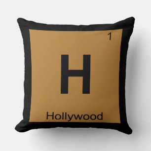 H - Hollywood City Chemistry Periodic Table Symbol Cushion