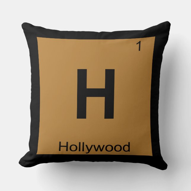 H - Hollywood City Chemistry Periodic Table Symbol Cushion (Front)