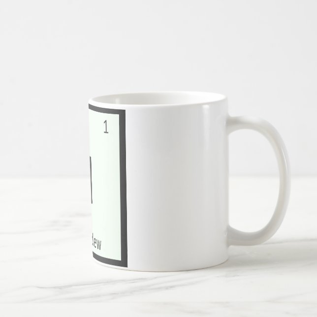 H - Honeydew Melon Chemistry Periodic Table Symbol Coffee Mug (Right)