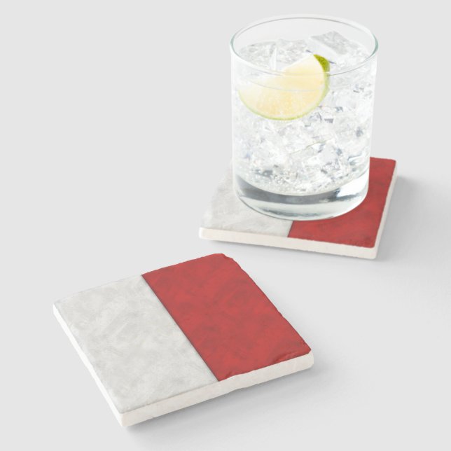 H Hotel Watercolor Nautical Signal Maritime Flag Stone Coaster (Side)