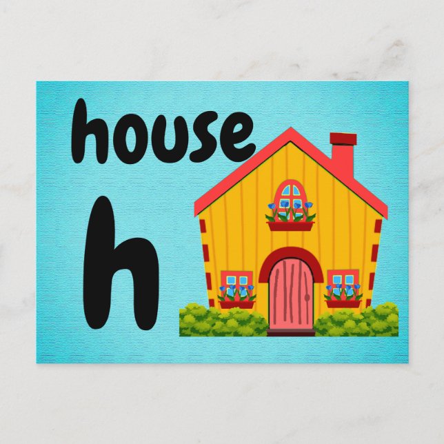 h - house flash card (Front)