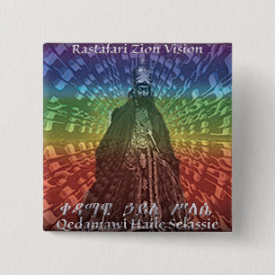 H.I.M. Haile Selassie I: Light of the World 15 Cm Square Badge