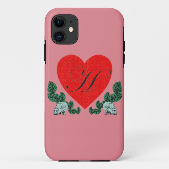 H in a heart Case-Mate iPhone case (Back)