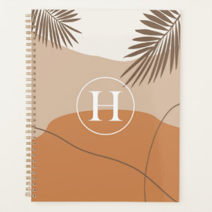 H - Initial Monogram Letter H Abstract Design Planner