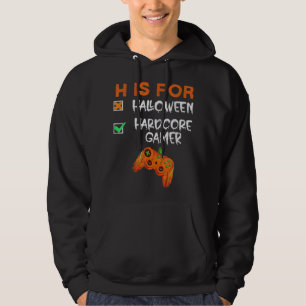 h is for halloween hardcor gamer hoodie