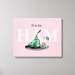 "H is for HAM" Alphabet Design Canvas Print