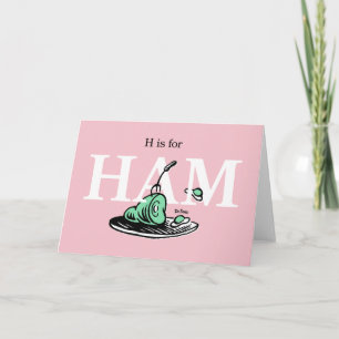 "H is for HAM"   Alphabet Design Card