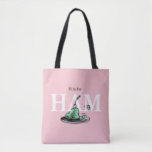 "H is for HAM" Alphabet Design Tote Bag