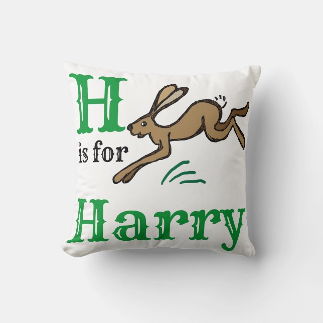 H is for Harry baby boy  Cushion (Front)