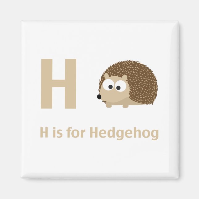 H is for Hedgehog Magnet (Front)