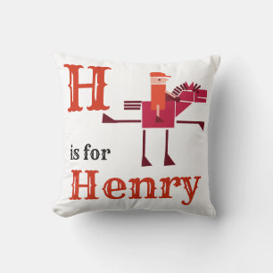 H is for Henry baby boy  Cushion