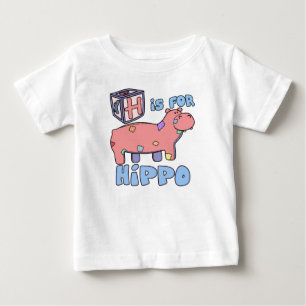 H is for Hippo Baby T-Shirt