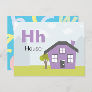 H is for House - Alphabet Flash Card