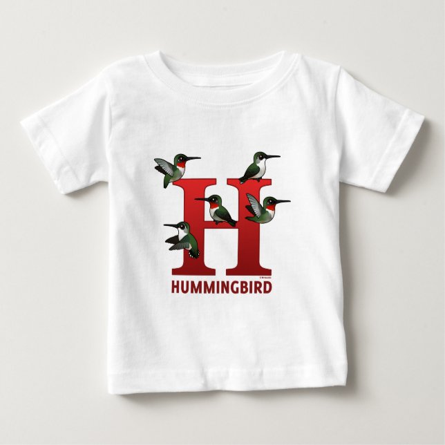 H is for Hummingbird Baby T-Shirt (Front)