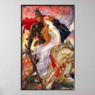 H J Ford Vintage Illustration  Poster