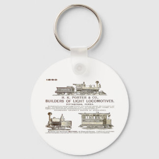 H K Porter & Company Railroad Locomotives Key Ring